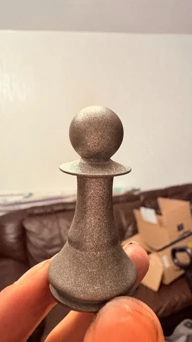 Test piece after a very light sand