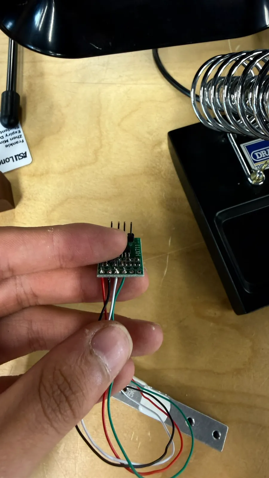 Wiring the HX711 board to the load cell
