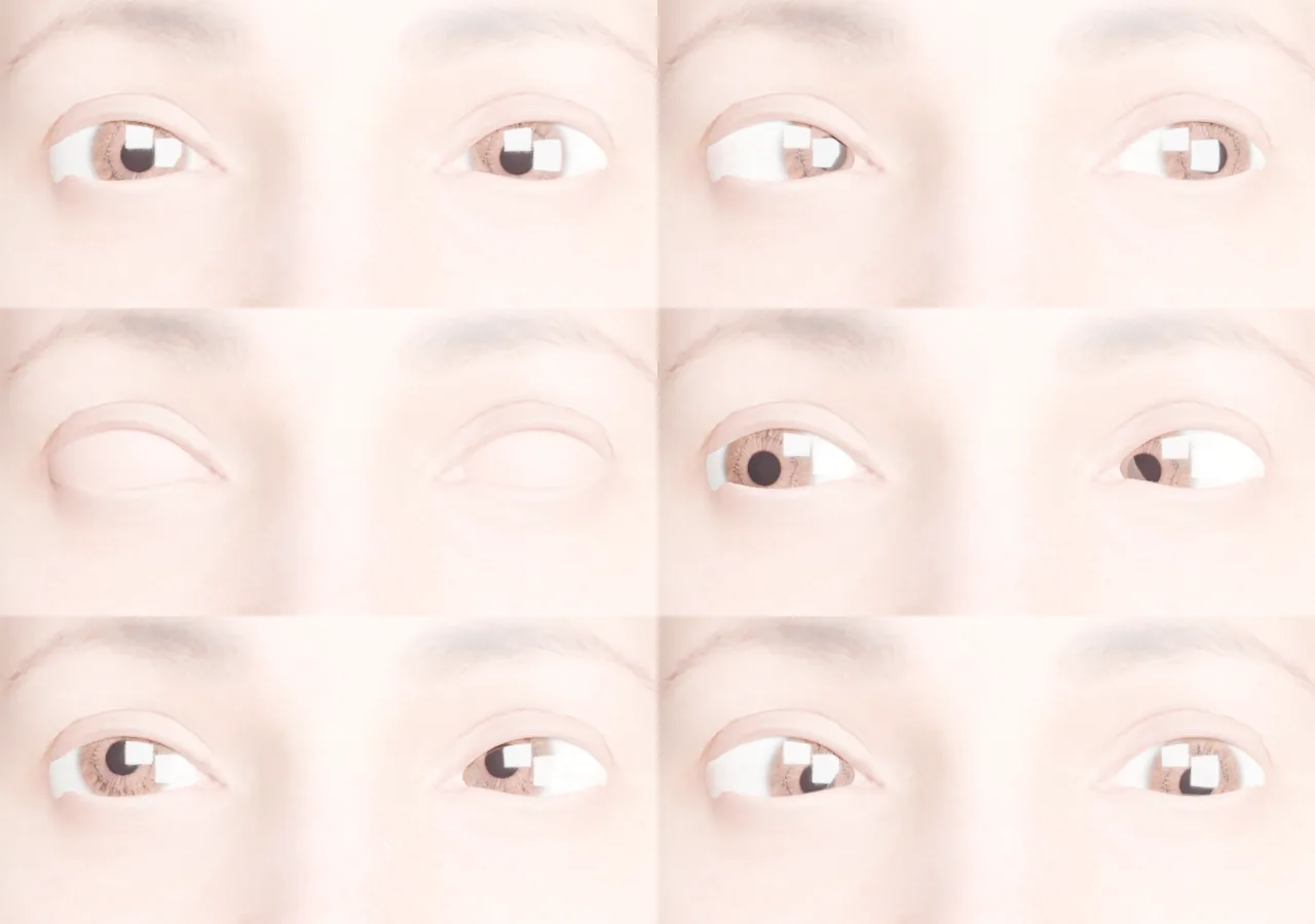 First rigged eyeball renders, overexposed with square highlights