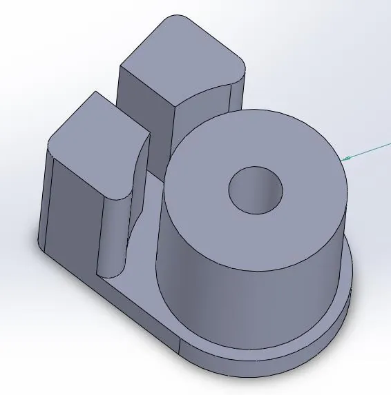 Render of the carriage belt clamp